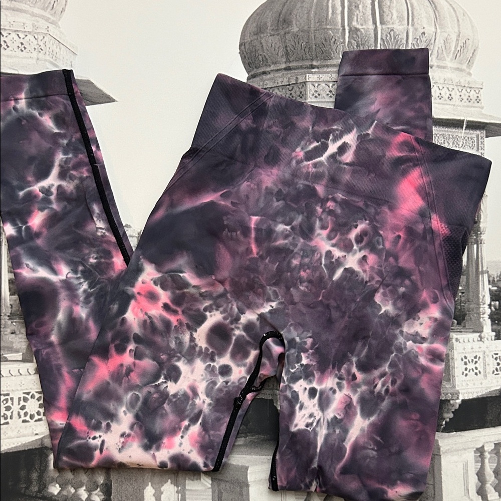 Pink and Purple Tie-Dye Leggings